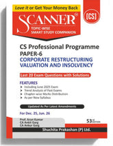 Shuchita Scanner CS Professional Paper-6 Corporate Restructuring, Valuation and Insolvency Green Edition